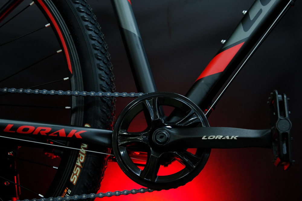 LORAK Safe 29 Cassete Матовый Чёрный/Красный 19р (на рост 171-182)